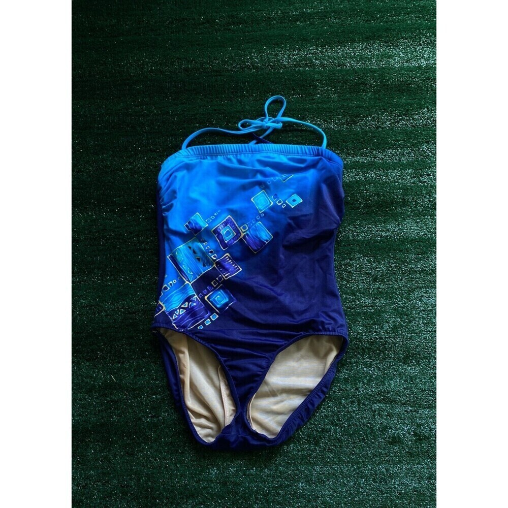 Carol Wior Bathing Suit Size 12 One Piece Underwire Vintage 1990